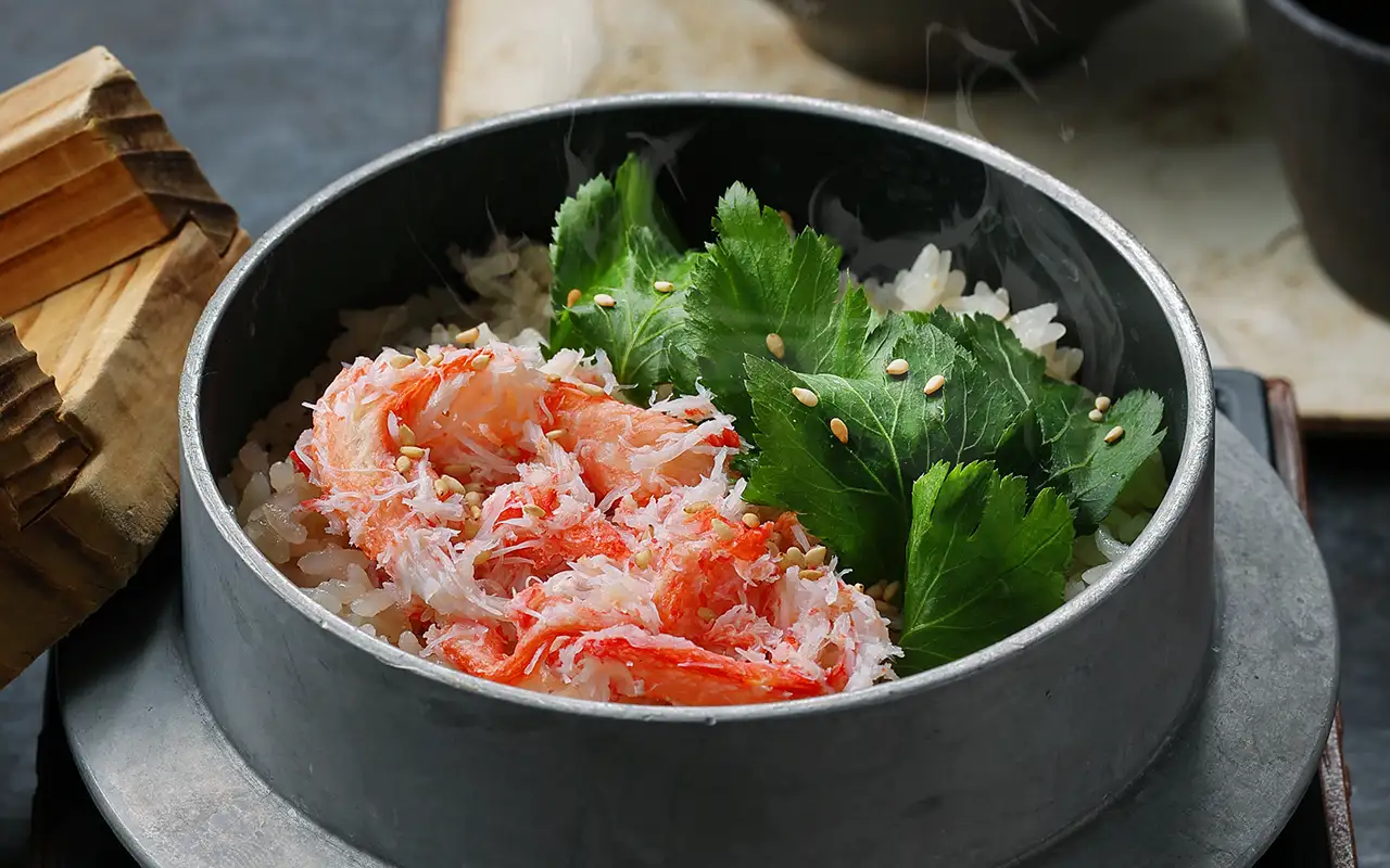 紅ずわい蟹の釜めし