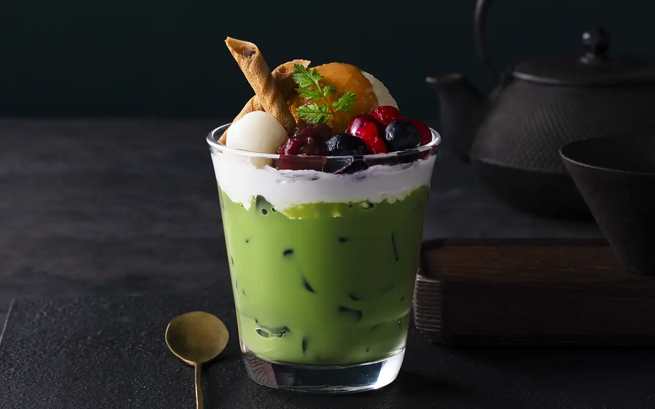 焦がしキャラメル抹茶ラテ